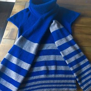 BCBG angora and wool sweater and scarf